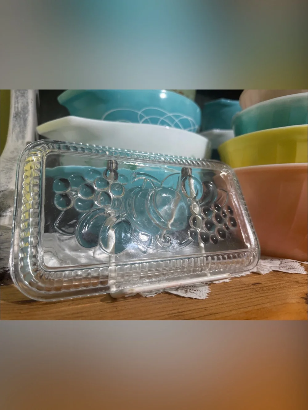 Federal glass refrigerator dish top lid
